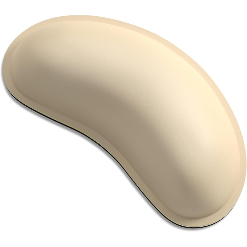 Mouse Wrist Rest, Ergonomic Memory Foam Mouse Wrist Support, Leather Hand Rest Pad Cushion for Gaming, Office, Laptop,Colonial White