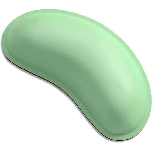 Mouse Wrist Rest, Ergonomic Memory Foam Mouse Wrist Support, Leather Hand Rest Pad Cushion for Gaming, Office, Laptop,Mint Green