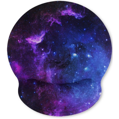 Mouse Pad with Wrist Support, Ergonomic Memory Foam Gaming Mouse Pad, Non-Slip Rubber Base Mousepad Wrist Rest Mat for Office, Computer,Purple