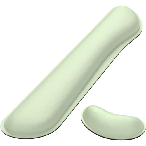Keyboard Wrist Rest Pad, Memory Foam Set Wrist Cushion Support for Pain Relief, Anti-Slip Wrist Support for Computer, Laptop, Lake Green