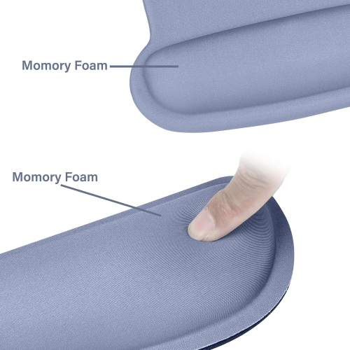 Repose-poignets pour tapis de souris et clavier, base antidérapante ergonomique pour soulager la douleur à la maison/au bureau, gris lavande
