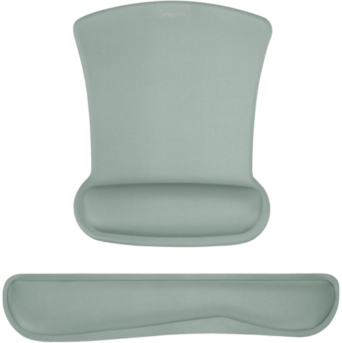 Wrist Rest Support for Mouse Pad & Keyboard Set, Ergonomic Mousepad Non-Slip Base Home/Office Pain Relief,Antique Green