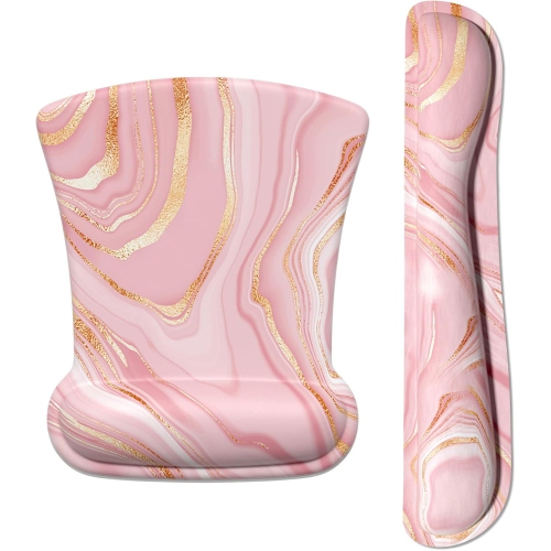 Tapis de souris avec repose-poignet Clavier; Repose-poignet; Tapis de souris ergonomique; Mousse à mémoire antidérapante soulageant la douleur pour