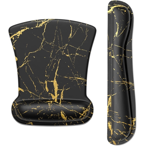 Tapis de souris avec repose-poignet Clavier et repose-poignet Tapis de souris ergonomique, mousse à mémoire antidérapante soulageant la douleur pour