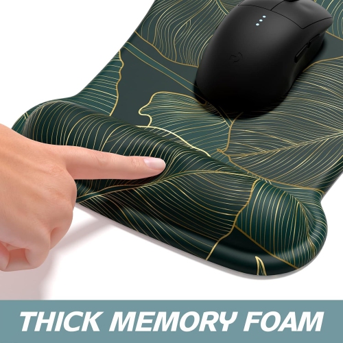 Mouse Pad Wrist Support Keyboard Wrist Rest Pad Ergonomic Mousepad, Non-Slip Memory Foam Pain Relief for PC Laptop Gaming Office, Palm Texture