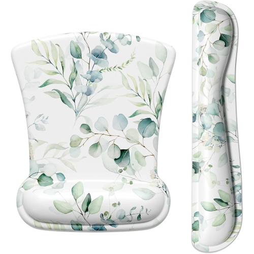 VECELOLIBILIS  Mouse Pad Wrist Support Keyboard Wrist Rest Pad Ergonomic Mousepad, Non-Slip Memory Foam Pain Relief for PC Laptop Gaming Office