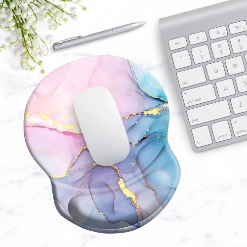 Tapis de souris avec support, confortable et durable; Repose-poignets avec base antidérapante en polyuréthane pour travailler à la maison; violet