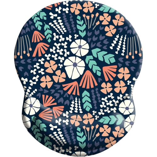 Mouse Pad with Support, Comfortable Durable Computer Mouse Pad Wrist Rest with Non-Slip PU Base for Home Office Working Studying,Creative Flowers