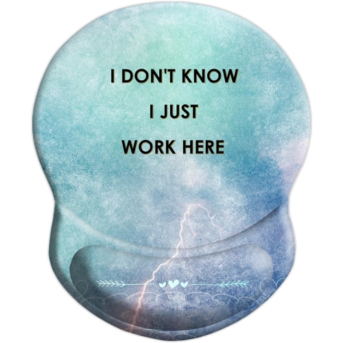 Mouse Pad with Support, Comfortable Durable Computer Mouse Pad Wrist Rest with Non-Slip PU Base for Home Office Working Studying,Inspirational Quotes