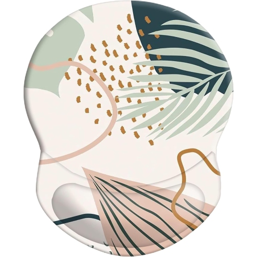 Mouse Pad with Support, Comfortable Durable Computer Mouse Pad Wrist Rest with Non-Slip PU Base for Home Office Working Studying,Modern Abstract