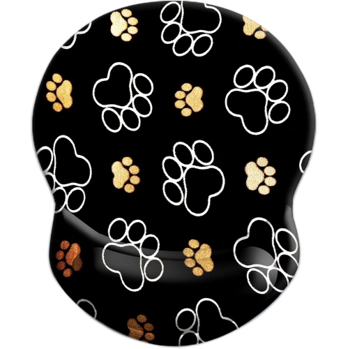 VECELOLIBILIS  Mouse Pad w Support, Comfortable Durable Computer Mouse Pad Wrist Rest w Non-Slip Pu Base for Home Office Working Studying, Cute Dog