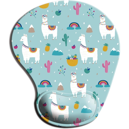 Tapis de souris ergonomique avec repose-poignets en gel, surface lisse, base antidérapante en polyuréthane, fournitures de bureau confortables