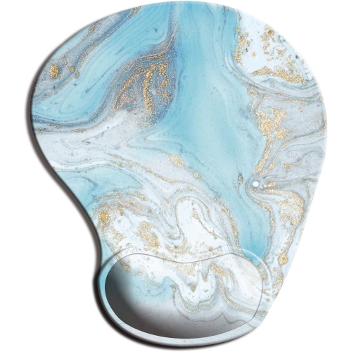 Tapis de souris ergonomique avec repose-poignets en gel, surface lisse, base antidérapante en polyuréthane confortable fournitures de bureau