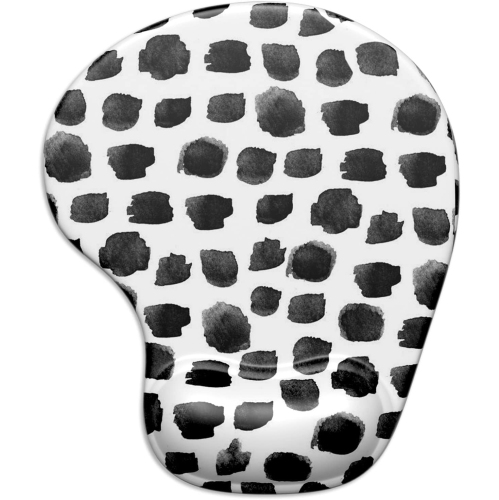 VECELOLIBILIS  Ergonomic Mouse Pad With Gel Wrist Support Wrist Rest Smooth Surface Non-Slip Pu Base Comfortable Office Supplies Pain Relief, Polka Dot