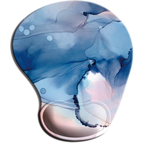 VECELOLIBILIS  Ergonomic Mouse Pad \w Gel Wrist Support Wrist Rest Smooth Surface Non-Slip Pu Base Comfortable Office Supplies Pain Relief, Modern