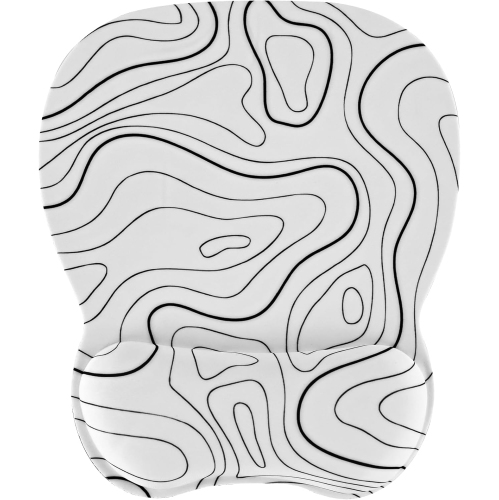 Tapis de souris ergonomique avec repose-poignets, tapis de souris avec repose-poignets en mousse à mémoire et base antidérapante pour le café, la