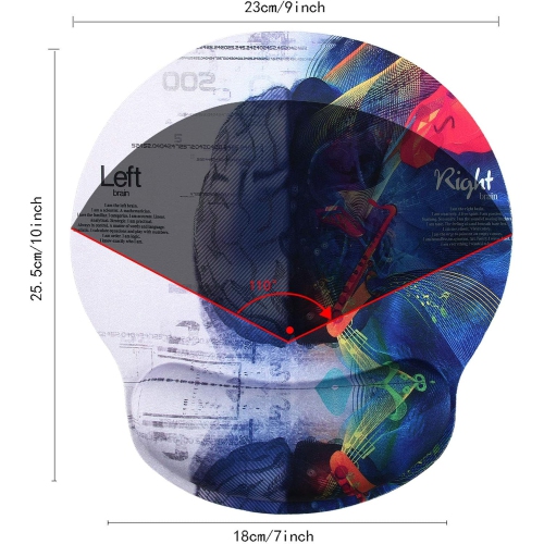 Leather Mouse Pad Wrist Support Ergonomic Memory Foam,Rest Nonslip Mousepad for Office,Gaming,Computer,Mph-7546