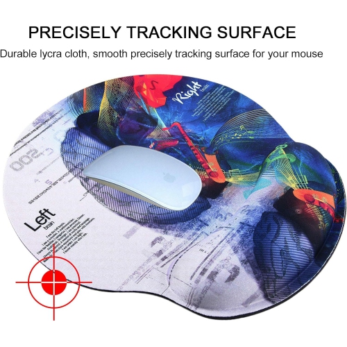 Leather Mouse Pad Wrist Support Ergonomic Memory Foam,Rest Nonslip Mousepad for Office,Gaming,Computer,Mph-7546