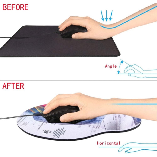 Leather Mouse Pad Wrist Support Ergonomic Memory Foam,Rest Nonslip Mousepad for Office,Gaming,Computer,Mph-7546