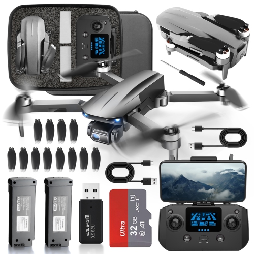 Image 1 of 8.. Drone With 4K Camera 5G WiFi Foldable Quadcopter Brushless Motor Headless Mode 3800ft FPV 40 Minutes Flight Time