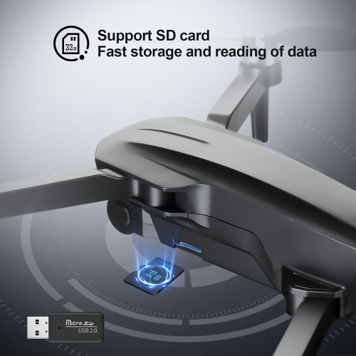 Drone avec caméra 4K 5G Wi-Fi Quadricoptère pliable avec moteur sans balais Mode tête 3800 pi avec pilotage en immersion 40 minutes de temps de