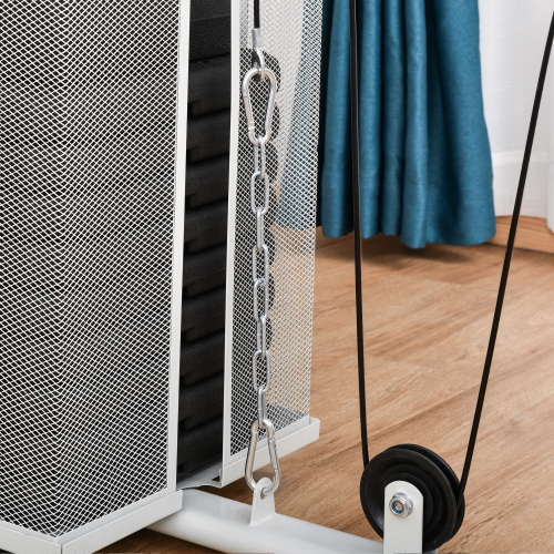 Gym à domicile Soozier, station d'entraînement multifonction avec poids de 100 lb pour traction latérale, extensions de jambes, boucles de biceps