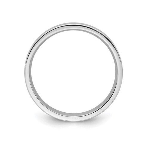 Mens Platinum 4mm Flat Wedding Band Ring