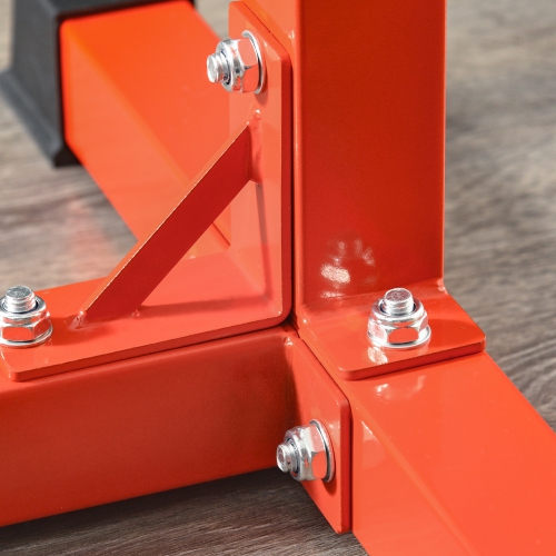 Soozier Bulgarian Split Squat Stand, 12-Level Adjustable Single Leg Squat Stand for Lower Body Strength Training, Red