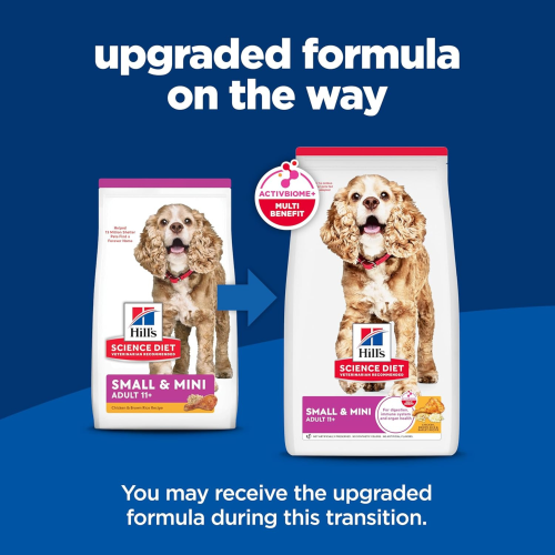 Hill's Science – Repas de poulet pour adultes de 11 ans et plus, recette de riz brun et d'orge, nourriture sèche pour chiens, sac 4,5 lb