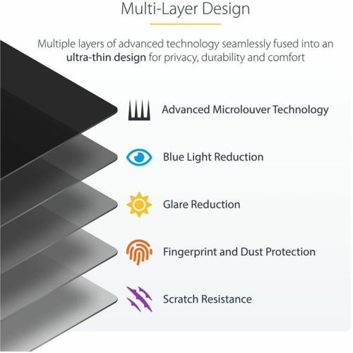 StarTech 27-inch 16:9 Computer Monitor Privacy Screen, Hanging Acrylic Filter