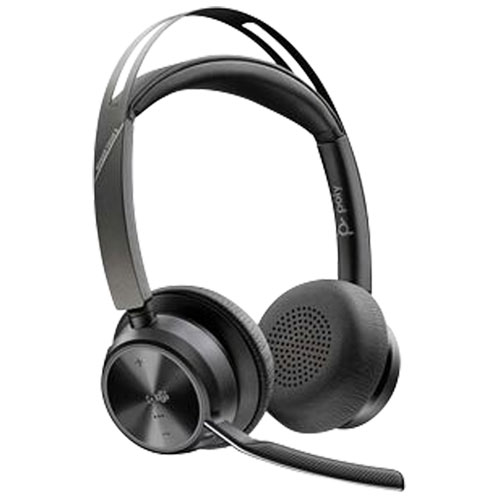 HP Voyager Focus 2 On-Ear Noise Cancelling Bluetooth Headset - Black