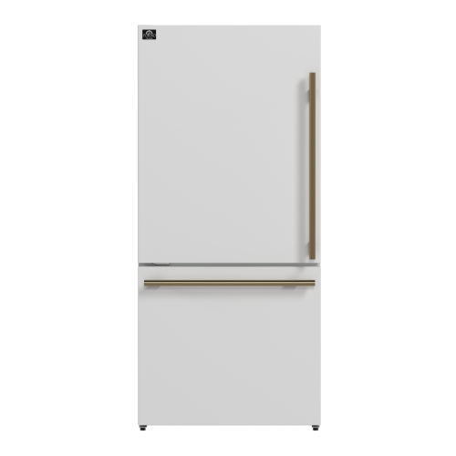 Image 1 de 7.. Forno Milano – Réfrigérateur à deux portes de 31&nbsp;po, congélateur inférieur, 17,2 pi3, espresso Machine à glaçons intégrée, écoénergétique, sans