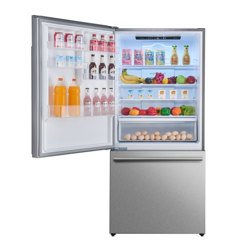 Forno Milano – Réfrigérateur à congélateur inférieur de 31&nbsp;po en acier inoxydable, 17,2&nbsp;pi³, machine à glaçons intégrée, ENERGY STAR