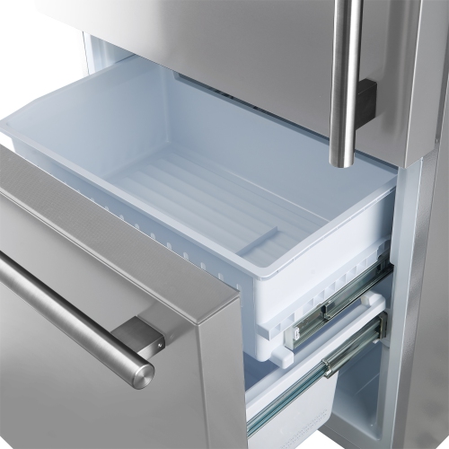 Forno Milano – Réfrigérateur à congélateur inférieur de 31&nbsp;po en acier inoxydable, 17,2&nbsp;pi³, machine à glaçons intégrée, ENERGY STAR