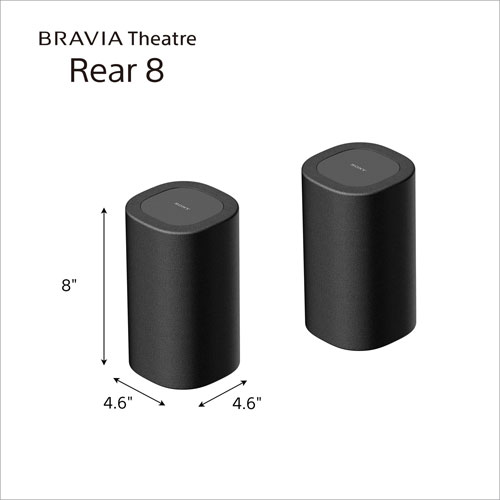 Sony BRAVIA Theatre 8 SA-RS8 Wireless Rear Speakers - Pair - Black