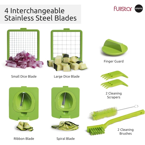 Coupe-légumes OTOTO Chop Fullstar x OTOTO de Croc - Hachoir à légumes et oignon; Manuel - Coupe-pommes de terre - Hachoir à légumes et centrifugeuse
