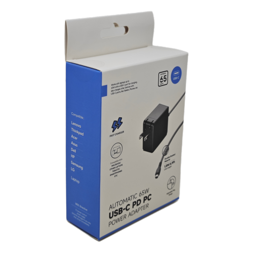 65W USB-C Laptop Charger – Fast Charging Power Adapter for Lenovo, Dell, HP, Acer, Asus, Samsung, Google & More