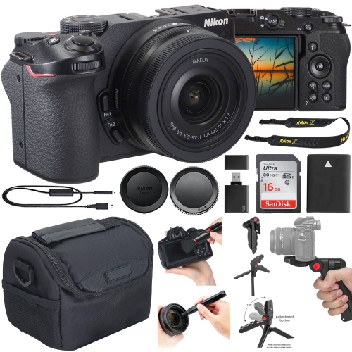 Appareil photo sans miroir Z30 de Nikon avec objectif DX 16-50&nbsp;mm et ensemble d'accessoires