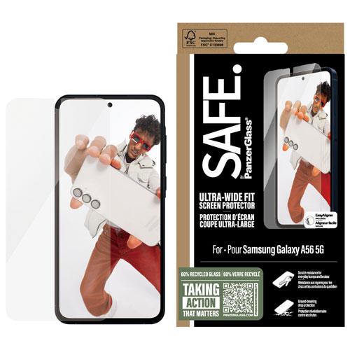 Protecteur d'écran en verre ultralarge SAFE de PanzerGlass pour Galaxy A56 5G