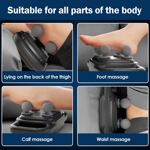 Appareil de massage portatif à 4 têtes avec télécommande pour soulager les douleurs au dos, au cou et aux épaules