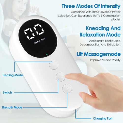 Appareil de massage électrique des mollets Appareil de massage des pieds Appareil de massage à compression d'air 3 modes de relaxation