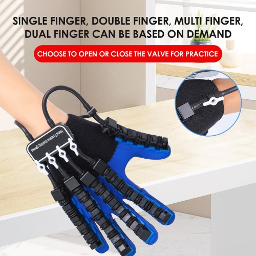 Rehabilitation Robot Glove Left Hand Rehabilitation Device for Stroke Hemiplegia Hand Function Recovery Finger Trainer（L)
