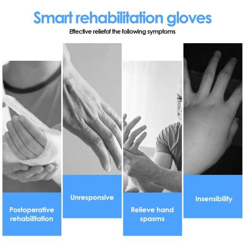 Rehabilitation Robot Glove Left Hand Rehabilitation Device for Stroke Hemiplegia Hand Function Recovery Finger Trainer（L)
