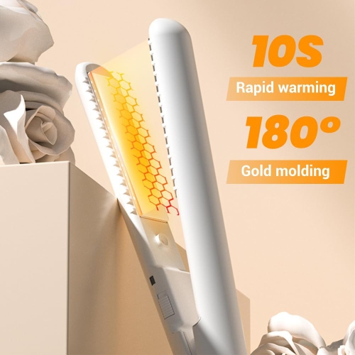 Mini fer à friser à double usage, mini fer à friser 2-en-1 et fer plat, fer plat et fer à friser portatif de voyage, mini fer à friser pour tous les