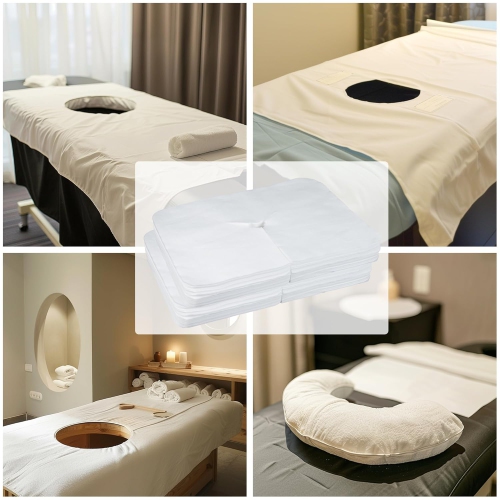 500PCS Disposable Massage Table Face Cradle Cover for Beauty Salon,Massage Face Cradle Cover,Non-Stick Massage Face Cushion Covers for Chair Headrests