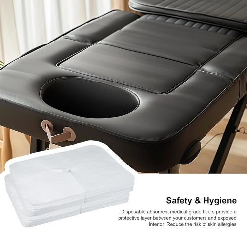 500PCS Disposable Massage Table Face Cradle Cover for Beauty Salon,Massage Face Cradle Cover,Non-Stick Massage Face Cushion Covers for Chair Headrests