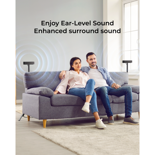 ULTIMEA Steady S80 Adjustable Height Speaker Stands for Nova S80,Easy to Store, Clean Cable Setup