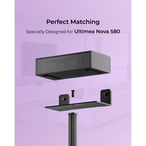 ULTIMEA Steady S80 Adjustable Height Speaker Stands for Nova S80,Easy to Store, Clean Cable Setup