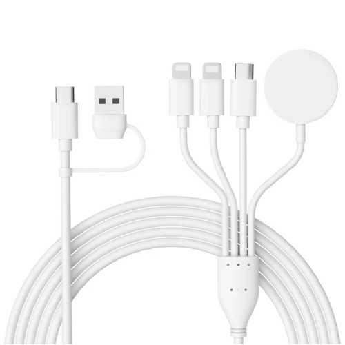 4 in 2 Multi Charging Cable for Apple Watch Charger USB C Cable Travel Charger Compatible with iPhone 15 14 13 iWatch Series