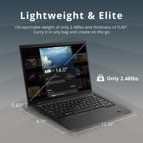 Lenovo ThinkPad X1 Carbon Gen 10 14" FHD Touchscreen Laptop, Intel i7-1280P, 800GB Storage,32GB RAM, Backlit Keyboard, Win 11 Pro, Black